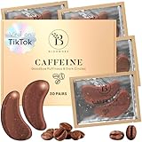 BLOOMORA Koffein Augenpads (30 Paare) | Eye Pads mit Niacinamid & Augenpads Hyaluron | Augenpads Gegen Augenringe | Augenringe Entfernen