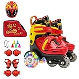 Rollschuhe für Kinder, Rollschuhe für Kinder | Balance Rollschuhe für Kinder von 3 bis 8 Jahren mit beleuchteten Rädern für Eisbahn und Spielplatz