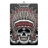 Amerikanischer Totenkopf Klemmbrett A4 Schreibbrett Pad Halter Für Büro Klassenzimmer Restaurants