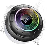 Bluetooth Lautsprecher, Musikbox Tragbarer Bluetooth 5.3 Box mit Stereo, IP7 Wasserdicht Bluetooth Duschlautsprecher mit Saugnapf, LED/RGB Licht, Mikrofon, Freisprechfunktion, fur Outdoor/Party/Reisen