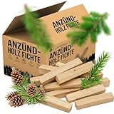 30kg Anzündholz Anfeuerholz Anmachholz Brennholz Kaminholz Ofenholz Smoker Grill BBQ Trocken Ofenfertig Fichte/Kiefer 16cm