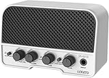 5W Mini-Gitarrenverstärker, LEKATO E-Gitarren-Verstärker mit dualem Lautsprecher Tragbare Gitarren-Combo Miniverstärker mit Clean- und Overdrive-Kanal für E-Gitarre, Ideal für Übungsverstärker Weiß