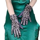 Fahoujs 2pcs Elegante Kurze Handschuhe Trendige Tierdruck Fäustlinge Frauen Trendige Handschuhe Für Alltägliche Und Ereignisse Tragen Winterhandschuhe