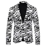 Smokingjacken für Herren, Leopardenmuster, Blazer, gekerbtes Revers, Sportmantel, Anzug, Hochzeitsjacke, schmale Passform, luxuriös, Vintage, leicht, Smoking, Blazer, festlicher Anzug, Blazer, Mantel,