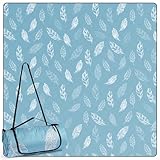 DEWUR Picknickdecke wasserdicht waschbar, Stranddecke Sandfrei XXL Campingdecke Strandmatte isoliert mit wasserdichter Unterseite (200 x 200 cm, Blau)