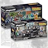 PLAYMOBIL 70633 Back to The Future Marty's Pick-up Truck 70634 Back to The Future Part II Verfolgung mit Hoverboard – Zeitreise-Abenteuer für Filmfans!