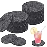 30 Set LAINIKE Filzuntersetzer Rund Glasuntersetzer Untersetzer Filz Untersetzer Gläser Waschbarer Untersetzer Rutschfester Hitzebeständiger für Tassen Tisch Bar Getränke