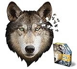 Madd Capp Shape Puzzle Wolf, Konturpuzzle 550 Teile, für Kinder und Erwachsene