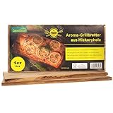 Campingman XXL Räucherbretter Aroma Grillbretter aus Hickoryholz, Grillplatte für Gas-, Kohle- und Elektrogrills, Ideal für Fisch & Fleisch, Würziges Raucharoma, 300 x 145 x 10mm… (4er Pack)
