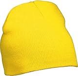 Myrtle Beach Strick Beanie Nr.1 MB7580, Farbe:Yellow;Größe:One Size