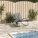 Xichuzi Sonnenliege Stahl und Textilene Grau, Gartenliege, Liegestuhl, Sonnenstuhl, Sonneninsel Outdoor, Liegen, Gartenmöbel, Bäderliege, Relaxliege - 317592