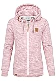 REPUBLIX Damen Sweatjacke Hoodie Sweatshirt Pullover Zipper Jacke RD-020 Bordeaux M