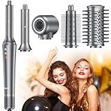 5 in 1 Airstyler, Ion Föhn, Multistyler Heissluftbürste, 110000 U/Min mit 32 MM Lockenstab Automatisch, Straightener für Locken, Glätten, 300 Million Ionens, Volumisieren, Geschenkidee