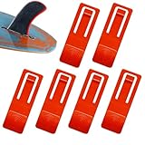 Surfing Watershed Flossen-Clip, 6 Stück abnehmbare Schnalle, Paddelboard-Clip, Ersatz-Surfbrett-Flossen-Schnalle, Board-Flossen-Clip, Surfausrüstung, Flossen-Verschluss, Wasserschuppen-Clip für