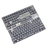 Tastenkappen 128 Tasten für Programmierer, schwarze Tastenkappen für 60, 80, 98, 104, 108, mechanische Tastaturen, Dekoration, vollständiger Tastenkappen-Ersatz