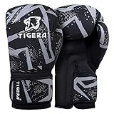Tigera Boxhandschuhe 10oz 12oz 14oz 16oz MMA Box Handschuhe für das Training Punching Sparring Muay Thai Boxhandschuhe männer and Damen Kickbox Handschuhe (Gray, 12oz)