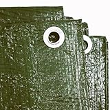 KOVA® Abdeckplane 2 x 3m GRÜN Wasserdicht + 1x Bildmagnet! Gewebeplane mit Ösen Gartenplane Tarnplane Plane für Outdoor & Garten Holz Gartenmöbel Camping & Survival Ausrüstung