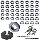 Teflongleiter zum Schrauben 48STK Bodengleiter Ø 19mm Möbelgleiter mit 48STK Edelstahlschrauben und 2 Bohrer Möbelgleiter-Set Effektiver Schutz Ihrer Möbel Stühle Böden Teppichgleiter PTFE