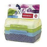 Emsa 517053 Variabolo 4-teiliges Frischhaltedosen Boys-Set (16 x 11 x 7 cm, beidseitig zu öffnen, platzsparend ineinander stapelbar) Blau/Grün