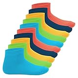 Footstar EVERYDAY! 10 Paar Kinder Quarter Socken - Trendfarben 35-38
