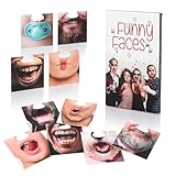 FunX Fotobox Karten mit 40 Lustigen Gesichtern – Photobooth Accessoire – Requisiten, Utensilien für Party Spiele, Geburtstag, JGA, Hochzeit und Silvester