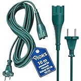 VIOKS Anschlusskabel 10 m Stromkabel Ersatz für Vorwerk Kobold Kabel Ersatzkabel für Staubsauger Handstaubsauger VK 130 VK 131 Stielstaubsauger