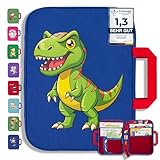 GRINSEZWERGE Tasche für TipToi Bücher Plus TipToi Stift und Zubehör – 10 Motive | passend auch für Kinder Tablet und Edurino Figuren | Tip TOI Starterset Buch Aufbewahrung Hülle T-Rex