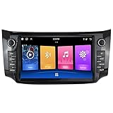 HHAWYY Android Auto Stereo GPS Navigation Für Nissan Sylphy 2012-2018, mit Rückfahrkamera Unterstützt Auto Radio Multimedia MP5 Bluetooth Lenkradsteuerung,K9