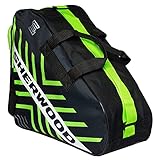 Sherwood Schlittschuhtasche, Inliner-Tasche für Erwachsene und Kinder, Eishockey-Bag, ideal für Rollschuhe und Eislaufschuhe (Greenline)
