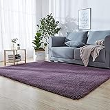 Luxus Grau Lammfell Teppich 180 x 240 cm Weich Flauschig Stuhlteppich Anti Motten Kein Haarausfall Wasserdicht Inklusive 8 Hartböden Griffe