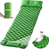 STURME Camping Isomatte, eingebaute Fußpumpe selbstaufblasbare ultraleichte Campingmatte mit Kissen Faltbare Campingmatratze geeignet für Outdoor, Wandern, Reisen