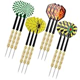 LDERFIV 12 Stück Dartpfeile Metallspitze Dart Pfeile Steel Darts Flights Steeldarts Steel Dartpfeile Steeldart Pfeile Dartpfeile Profi Dartpfeile Set 14 Gramm für Anfänger und Hobbyisten