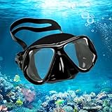 Taucherbrille Erwachsene Verstellbaren Schnorchelbrille Erwachsene, Ultra-Cear Sichtfeld Gehärtete Gläser Erwachsene Taucherbrille, Professionell Dry Anti-Fog Tauchmaske Wasserdicht für Herren Damen