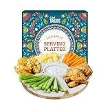 Chef Tacos - Snackteller - 26 cm - Mehrere Schalen mit Platz für leckere Snacks - Drehbarer Servierteller mit hochwertigen Keramik Schalen - Perfekt geeignet für Snacks, Dips, Obst und vieles mehr