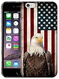 SM CASES Schutzhülle für iPhone 6, iPhone 6S – USA-Flagge, Weißkopfseeadler, 3D-gedrucktes Design, Hartplastik, kompatibel mit iPhone 6/6S, Weiß