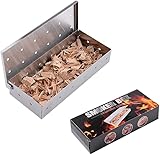 Räucherbox,räucherbox gasgrill,Räucherbox für Gasgrill,weber räucherbox, Holzkohle- und Gasgrills, Edelstahl BBQ Grill Räucherbox für Smoker