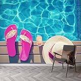 Fototapete Blaues Meer 3D Effekt Vliestapete Sommer Hawaii Foto Tapete Wohnzimmer Schlafzimmer Flur Wandtapete Motivtapeten Bildtapete Wand Deko 200x140 cm 1307a