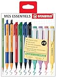 STABILO Stifte-Set Starterpack - 12er Pack - Kugelschreiber, Filzschreiber, Textmarker, Bleistift & Klebezettel