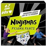 Ninjamas Pyjama Pants Raumschiff, 60 absorbierende Nachthöschen, 7 Jahre, 17kg-30kg, Auslaufschutz für die ganze Nacht