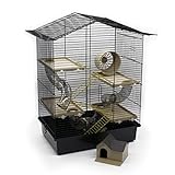 ZooPaul XXL Hamsterkäfig Nagerkäfig CH3 Zubehör Tunnelsystem Maus Hamster Käfig (schwarz beige)