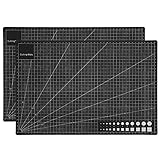 Schneidematte, A3, schwarz, hochwertig, selbstheilend, langlebig, rutschfest, Modellschnittunterlage, Gravur, Maßstabstafel zum Basteln, Papierschnitzen, Negativfilmschneiden,