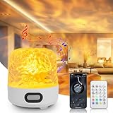 Ciskotu Luxocean Wave Nachtlicht Tischlampe Sternenhimmel Projektor, 16 Farben HiFi Bluetooth Lautsprecher Northern Projektorlichter mit Fernbedienung, wiederaufladbar für Schlafzimmer/Party, Outdoor