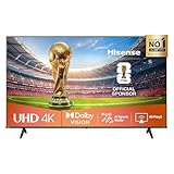Hisense 43E6NT 108cm (43 Zoll) Fernseher, 4K UHD Smart TV, Precision Colour, HDR, Dolby Vision, 60Hz, Triple Tuner DVB-C/S/S2/T/T2, WiFi, HDMI 2.1, Bluetooth, Alexa Built-in, Schwarz, [2024]