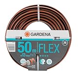 Gardena Comfort FLEX Schlauch 13 mm (1/2 Zoll), 50 m: Formstabiler, flexibler Gartenschlauch mit Power-Grip-Profil, aus hochwertigem Spiralgewebe, 25 bar Berstdruck, ohne Systemteile (18039-20)