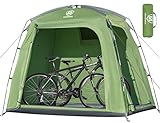 EVER ADVANCED Fahrradzelt für 2-3 Fahrräder, Fahhrradgarage 200x120x165cm, PU 4000MM Wasserdicht Gerätezelt für Fahrräder, Motorräder, Gartenwerkzeuge, Tragbarer Kompakter Fahrradschuppen für Freien