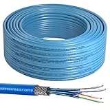 Germany B.e.s.t 25M CAT 8 Netzwerkkabel Verlegekabel Kupfer LAN Kabel Ethernetkabel S/FTP 40 Gbit/s Kat 8 reines Kupfer Datenkabel PoE++ LSZH Datenkabel Simplex