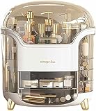 Kousee Make-up Storage Organiser Box Skincare Display Case Dust Waterproof, Vanity Organizer mit Schubladen für Kosmetik, Lippenstifte, Parfüm-Ideal für Bad Counter, Schlafzimmer Kommode