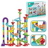 Kugelbahn für Kinder, Kugelbahn, kompaktes Set, STEM-Lernspielzeug, Bausteine, Spielzeug, STEM-Marmorbahnen für Kinder, GD-363, 113 Stück