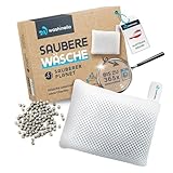 Washinello - Wasch Beutel mit Magnesium Kugeln, 365 Waschgänge, Geeinet für alle Stoffe, Reinigt Kleidung nachhaltig, Parmfümfreies Öko Waschmittel für Allergiker, Dermatest Siegel 'Sehr Gut'