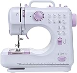 Outbit Mini Nähmaschine für Anfänger 12 Stiche Haushalt Doppelfaden Multifunktionsnähmaschine für Kinder EU 220V